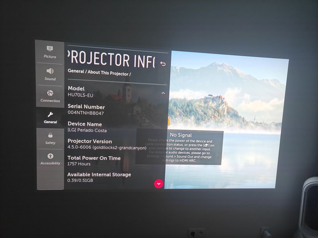 Projektor LG HU70LS 4K biały