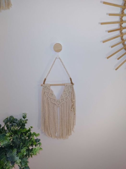 Mini painel decorativo em Macramé;