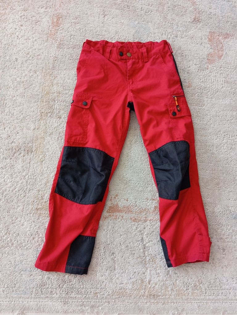 Spodnie outdoor Pinewood 140 czerwone