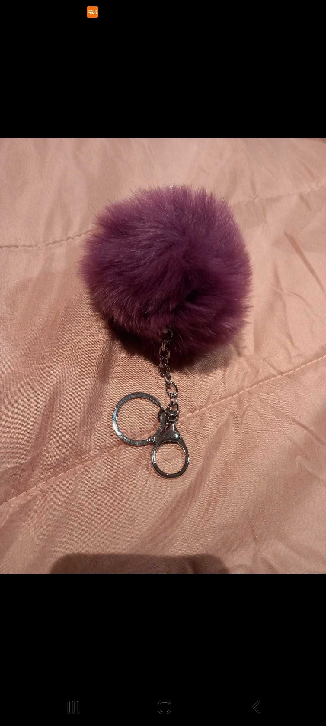 2 Porta-chaves pompom rosa/roxo e esverdeado - H&M