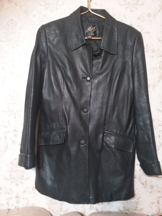Мягкая Кожа!США ,46-48разм кожа пиджак женский и другие ,от дождя,ветр