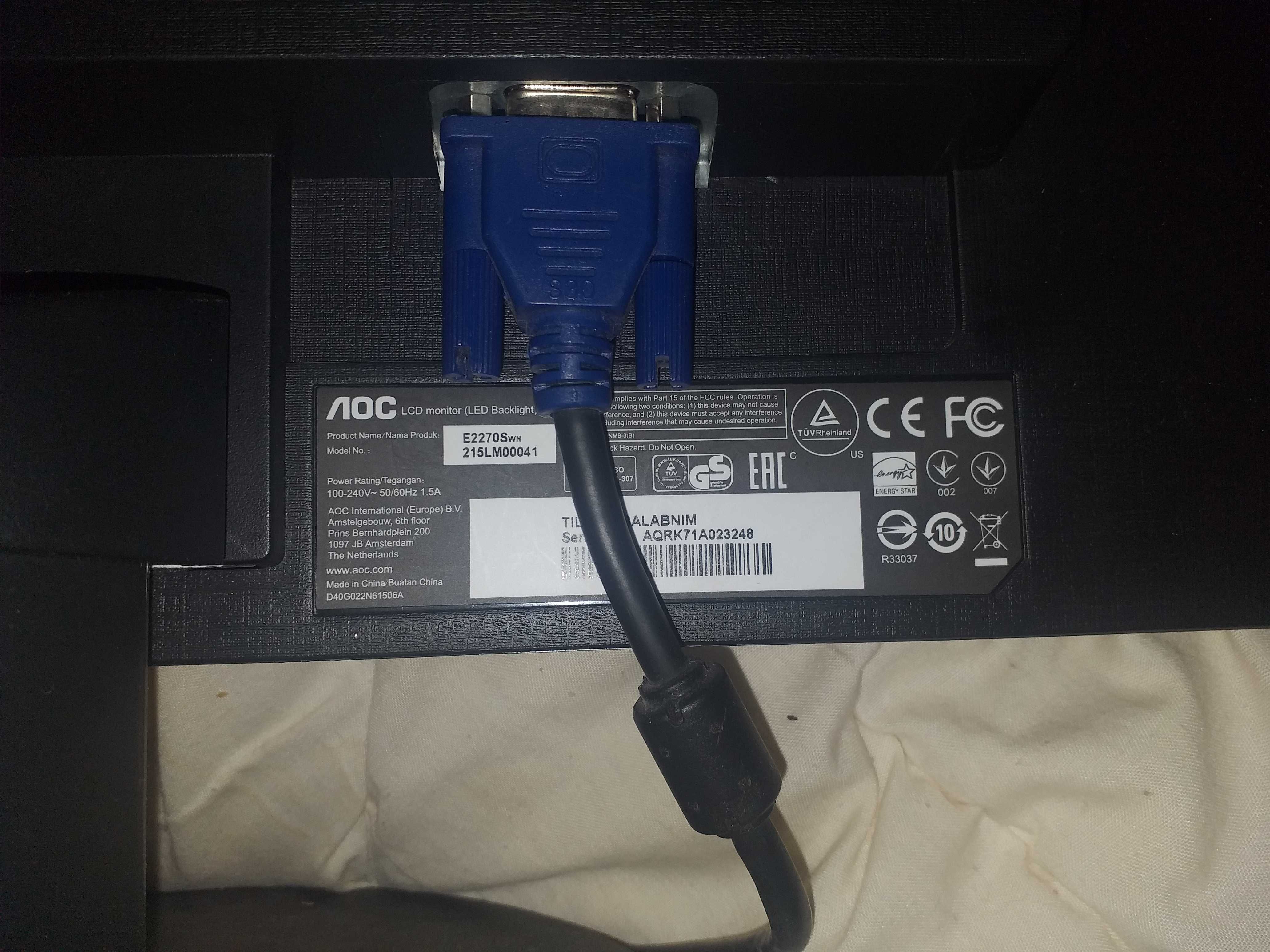 Monitor AOC e2270Swn 22" Full HD