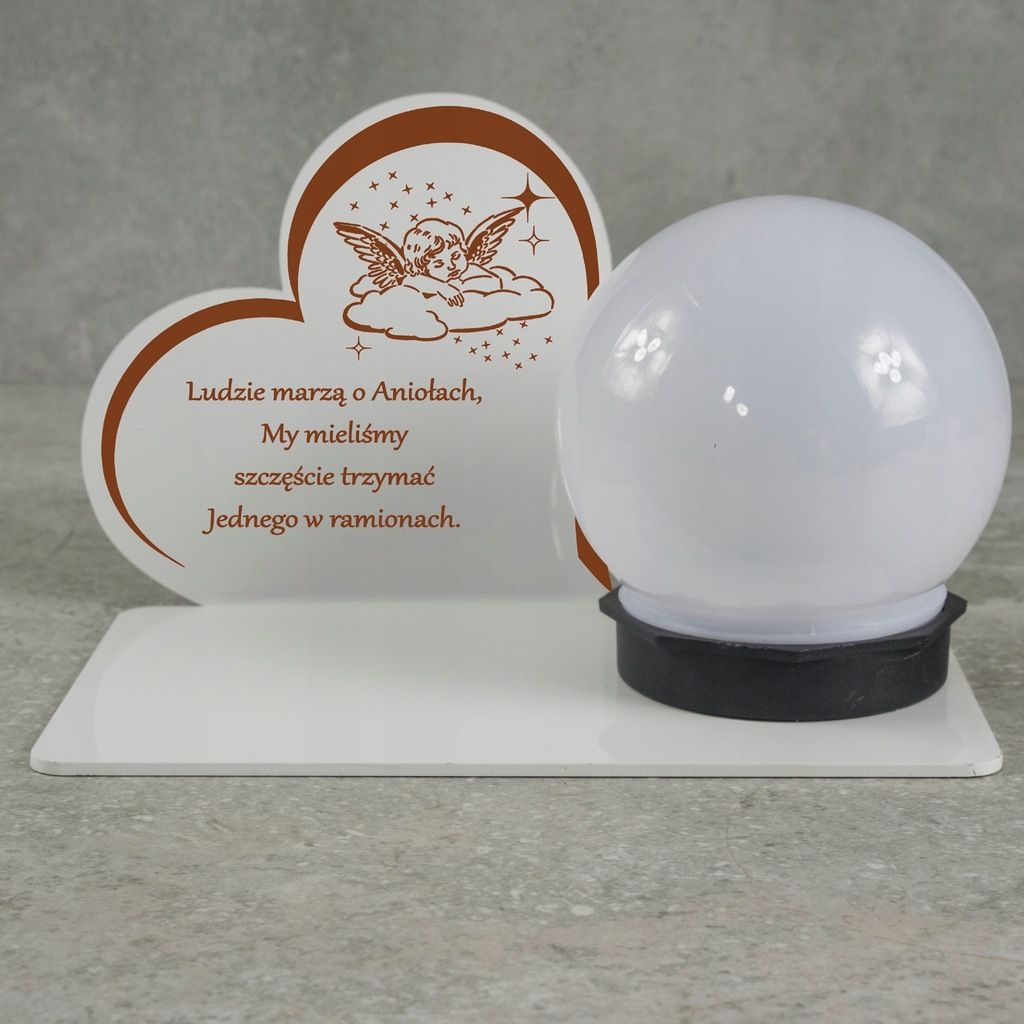 WIECZNA  lampka znicz solarny statuetka na cmentarz