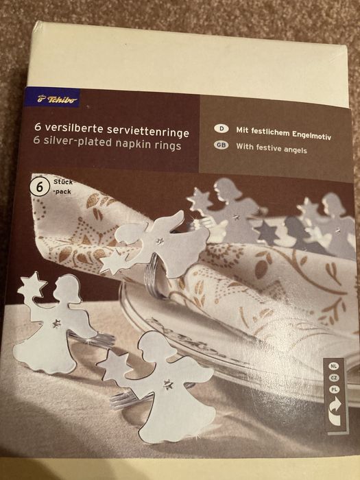 Pierścienie/obrączki na serwetki posrebrzane