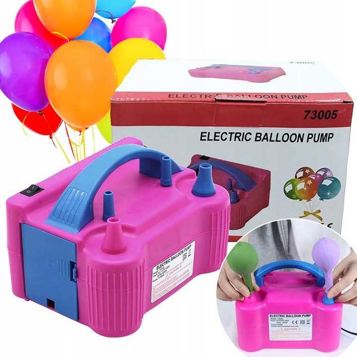 Pompka do balonów elektryczna 2 dysze mocna szybka wydajna impreza
