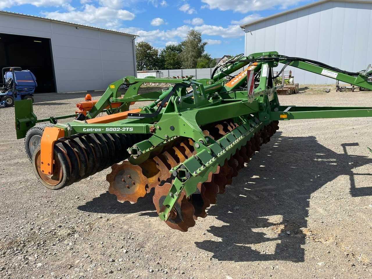 Brona talerzowa Amazone Catros + 5002-2 Wał gumowy Wózek talerzówka