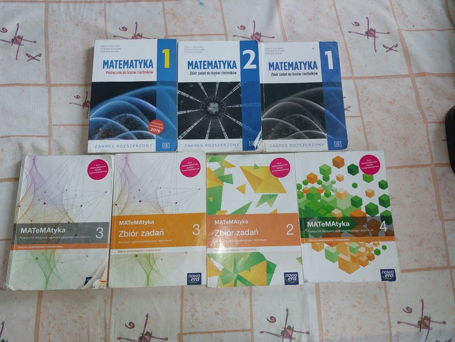 Podręczniki i ćwiczenia liceum (Matematyka, Rosyjski, Angielski, Polsk