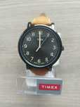 Timex klasyczny elegancki zegarek z paskiem z prawdziwej skóry