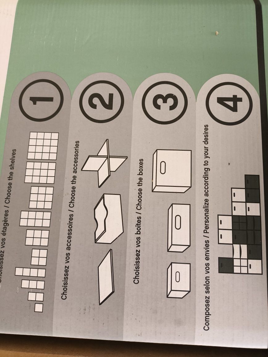 2un-> Estante cinzenta com 16 caixas MIXMODUL (2 unidades)