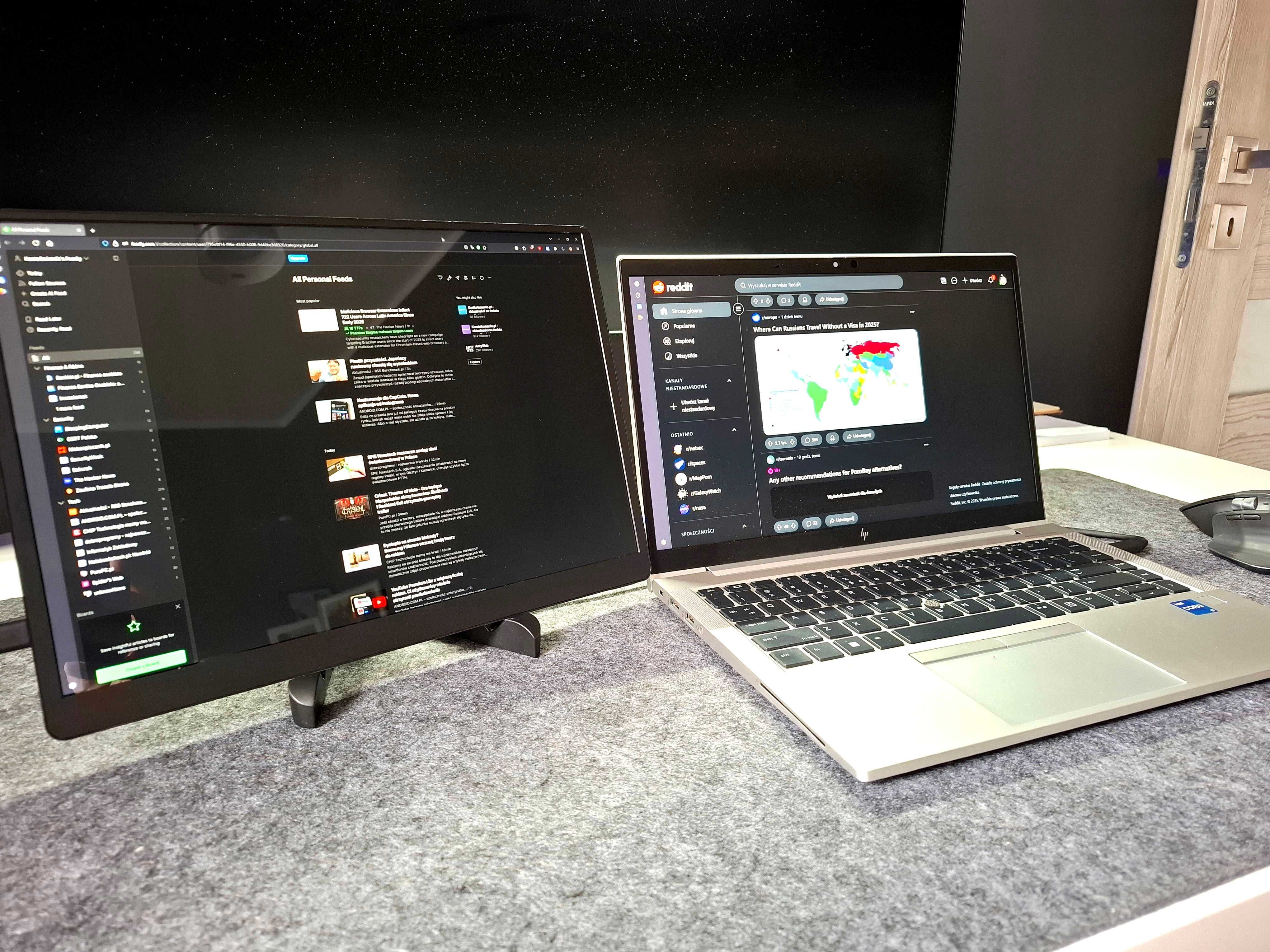 Monitor Ekran Przenośny USB ZSUS 14" USB-C / HDMI – 2K UHD, HDR, IPS