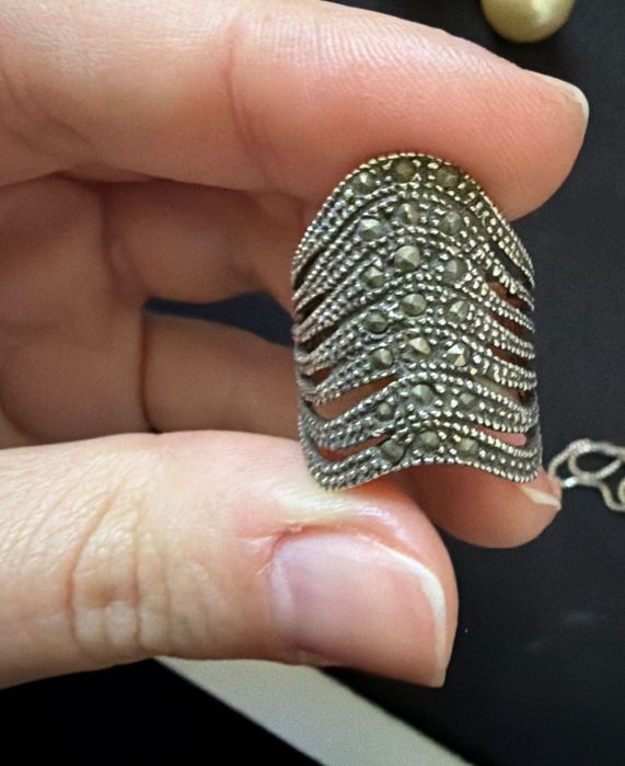 Anel de PRATA 925 com Marcassita