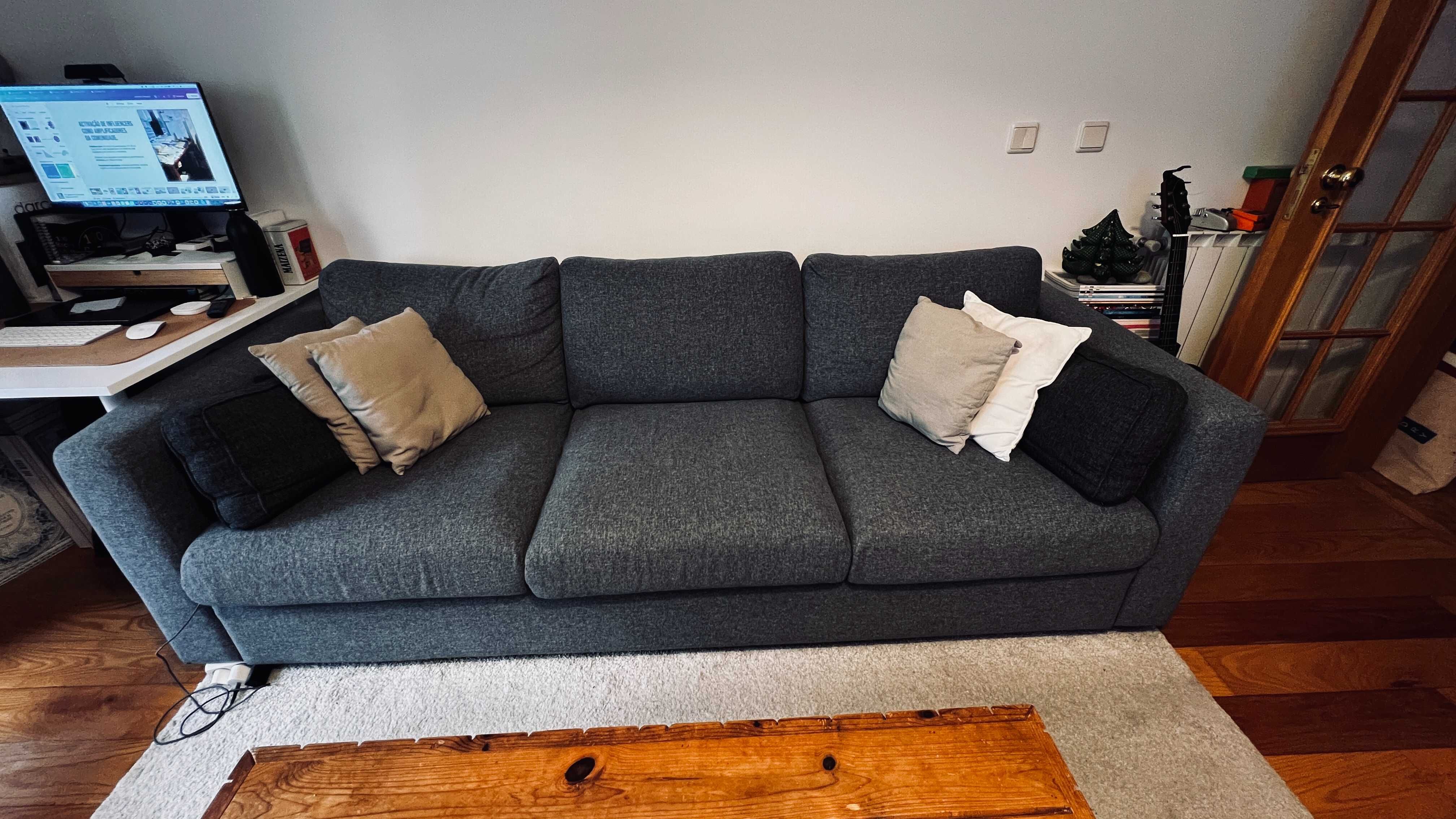 Sofá Vimle IKEA Gunnared cinz