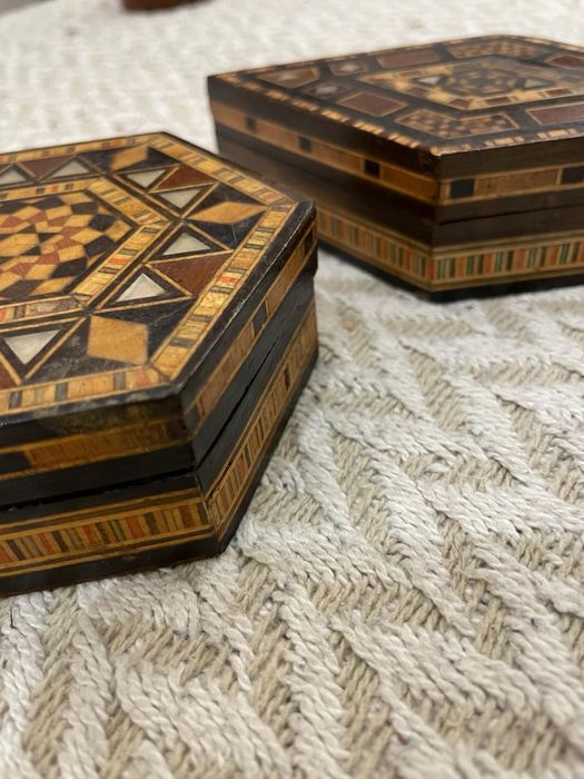 Conjunto de 2 caixas madeira