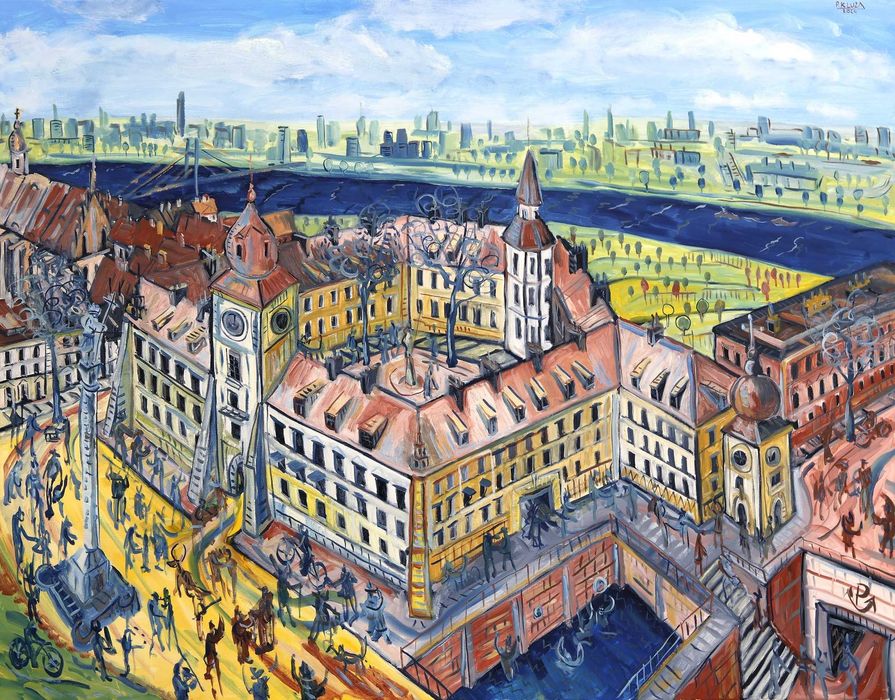 Paweł KLUZA obraz olejny Warszawa duży nie dwurnik nikofor