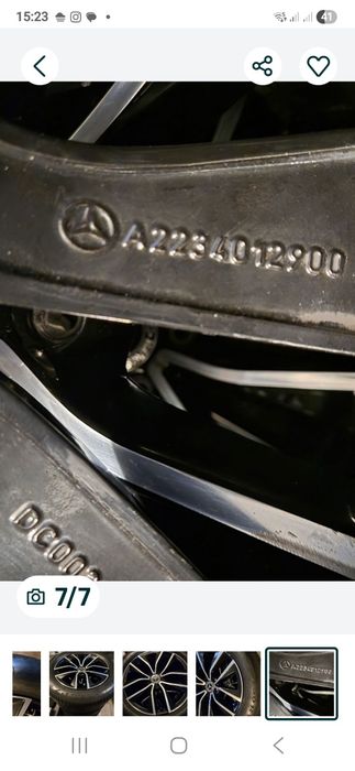 Alufelgi Mercedes Orginalne Perfekt Model s-klasa 223