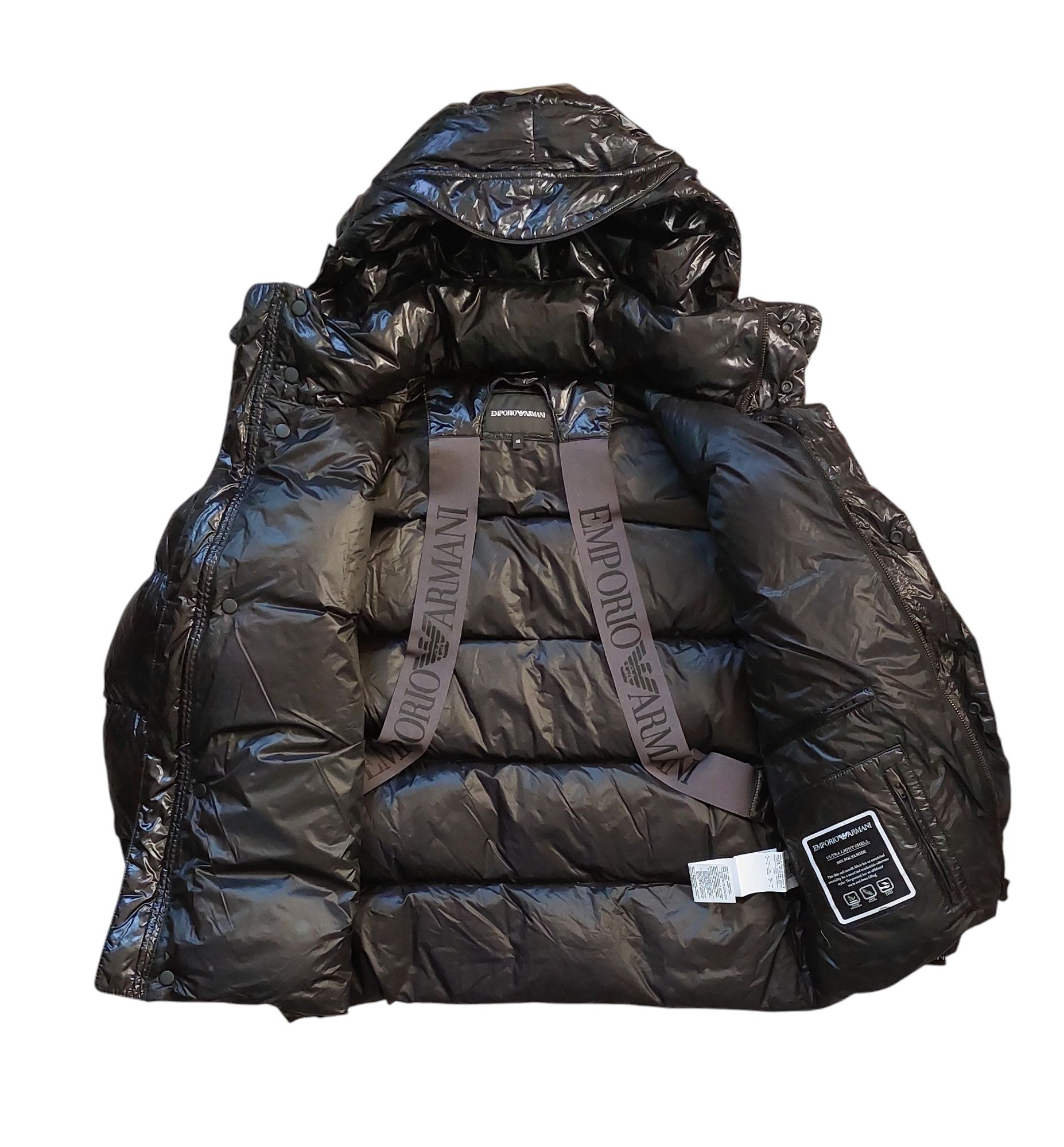 Emporio Armani nowa kurtka puchowa męska z kapturem r. M/48