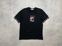 Мужская Черная Футболка Fila С Лампасами Оригинал XS-S