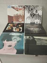 Vários discos de Vinil, Led Zeppelin, Moonspelll, Beatles, Motorhead