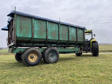 Przyczepa rolnicza budowlana 8 ton skorupa koleba