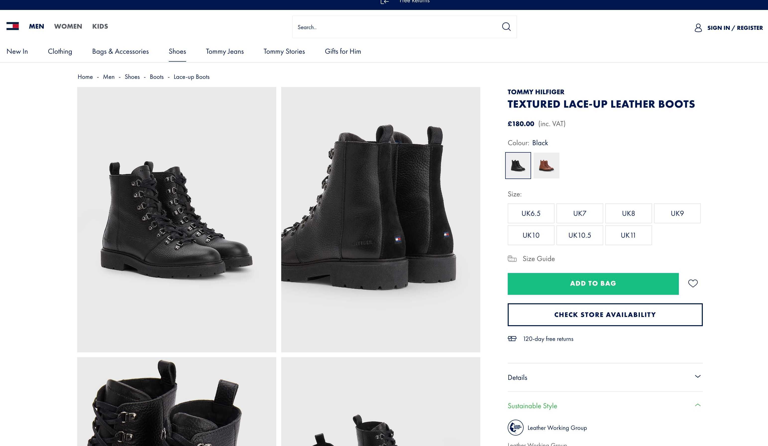 Кожаные Ботинки TOMMY HILFIGER на шнуровке! EU 42