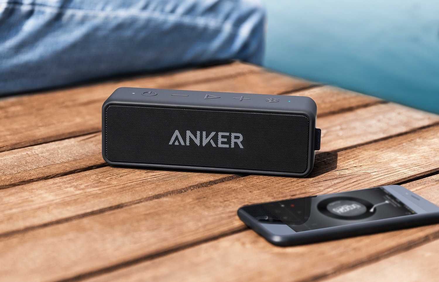 Колонка портативная - Anker SoundCore 2, Bluetooth, водонепроницаемая