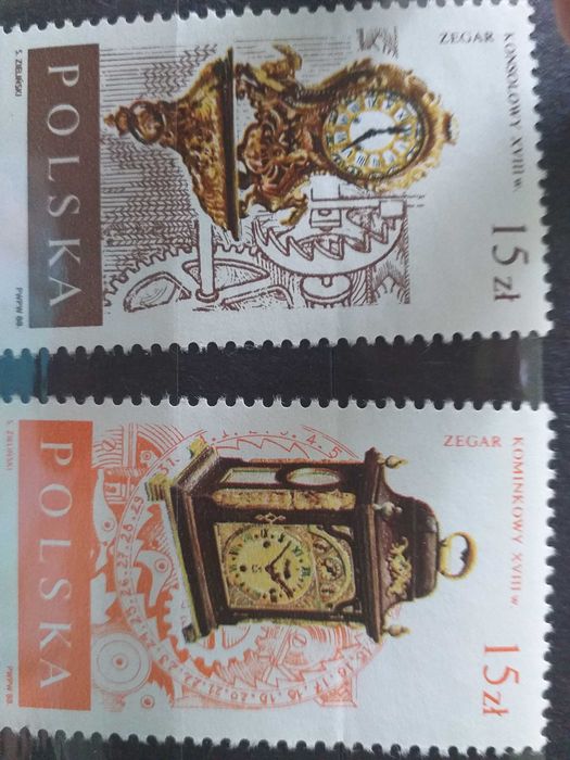 Znaczki o tematyce -zegary