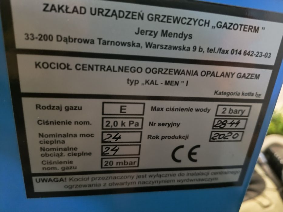 Kocioł gazowy gazoterm 24kw