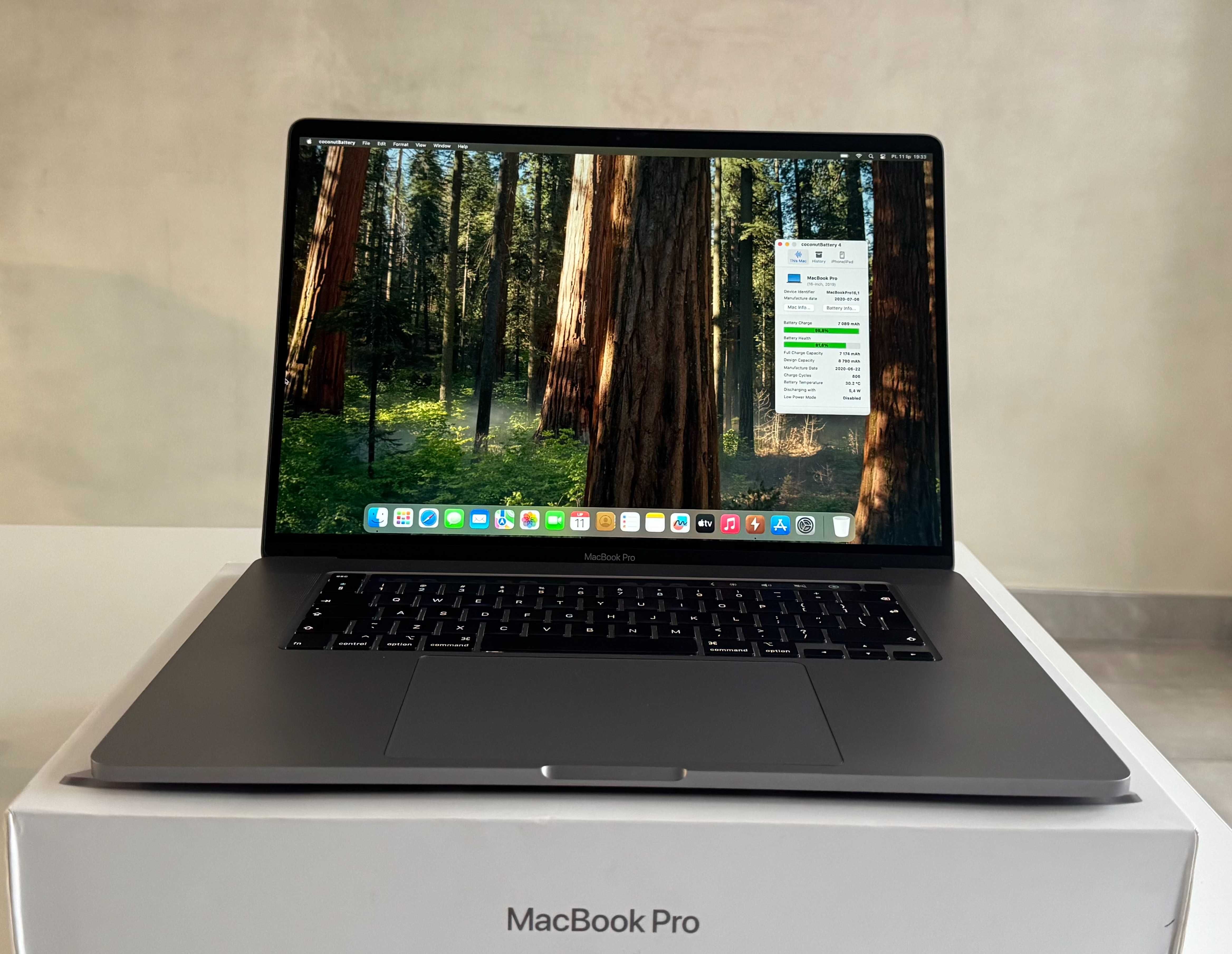 MacBook Pro 16" A2141 / i7 2,6GHz 6C / 32GB / 512 SSD / RP5300M /FV23%