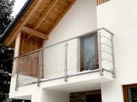 Balustrada INOX nierdzewna balkon schody szklana balustrady