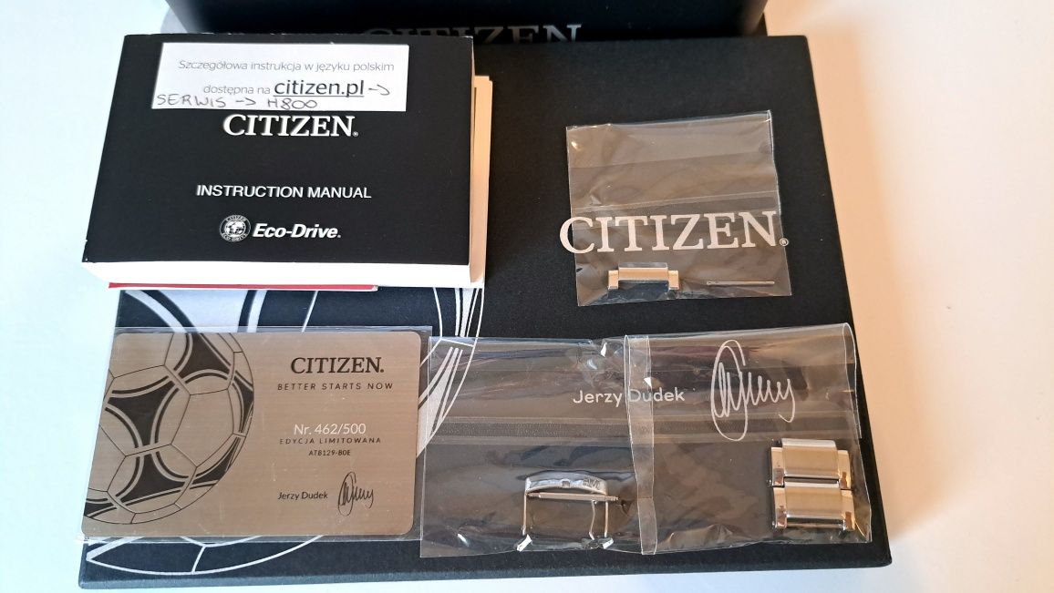 Zegarek Citizen w edycji limitowanej, sygnowany przez Jerzego Dudka