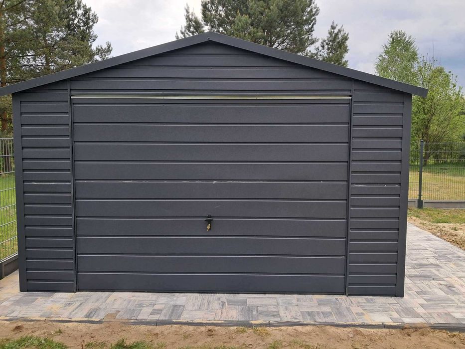 Garaż blaszany 4x6 WZMOCNIONY PROFILAMI. Producent. CAŁA Polska