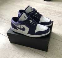 Кроссовки air jordan 1 low white/violet