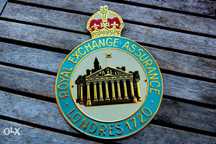Chapa Placa Heraldica incêndio / seguros Royal Exchange Assurance