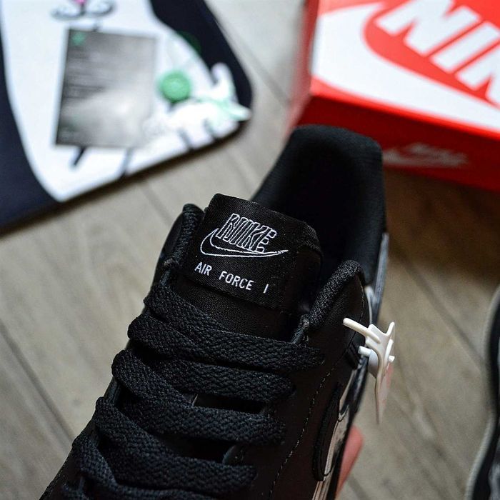РОЗПРОДАЖ! Nike Air Force 1 '07 QS 'Black Skeleton 40 41 42 43 44 45
