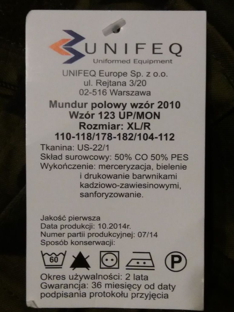 Mundur polowy wz. 123P rozmiar XL/R