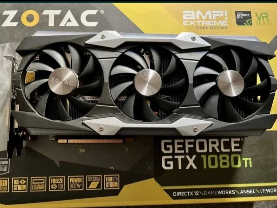 Видеокарта НОВАЯ! GTX 1080Ti 11-Gb ZOTAC Extrime Магазин(NEON)Любые те