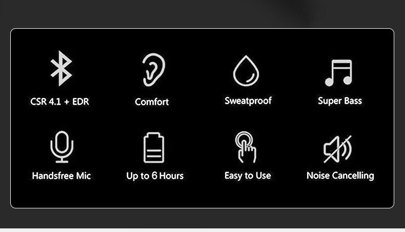 Auriculares Earphones Bluetooth, como Novos!