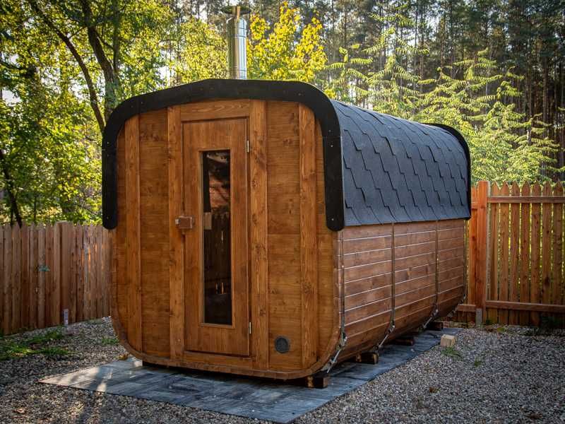 Sauna Ogrodowa Drewniana Beczka 200cm Ruska Bania, Balia, Sauna Fińska