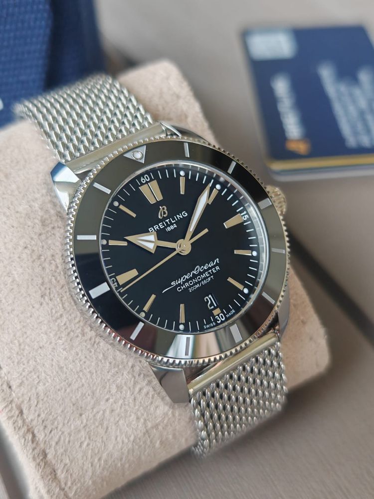 Breitling SuperOcean Heritage B20 44mm mesh gwarancja