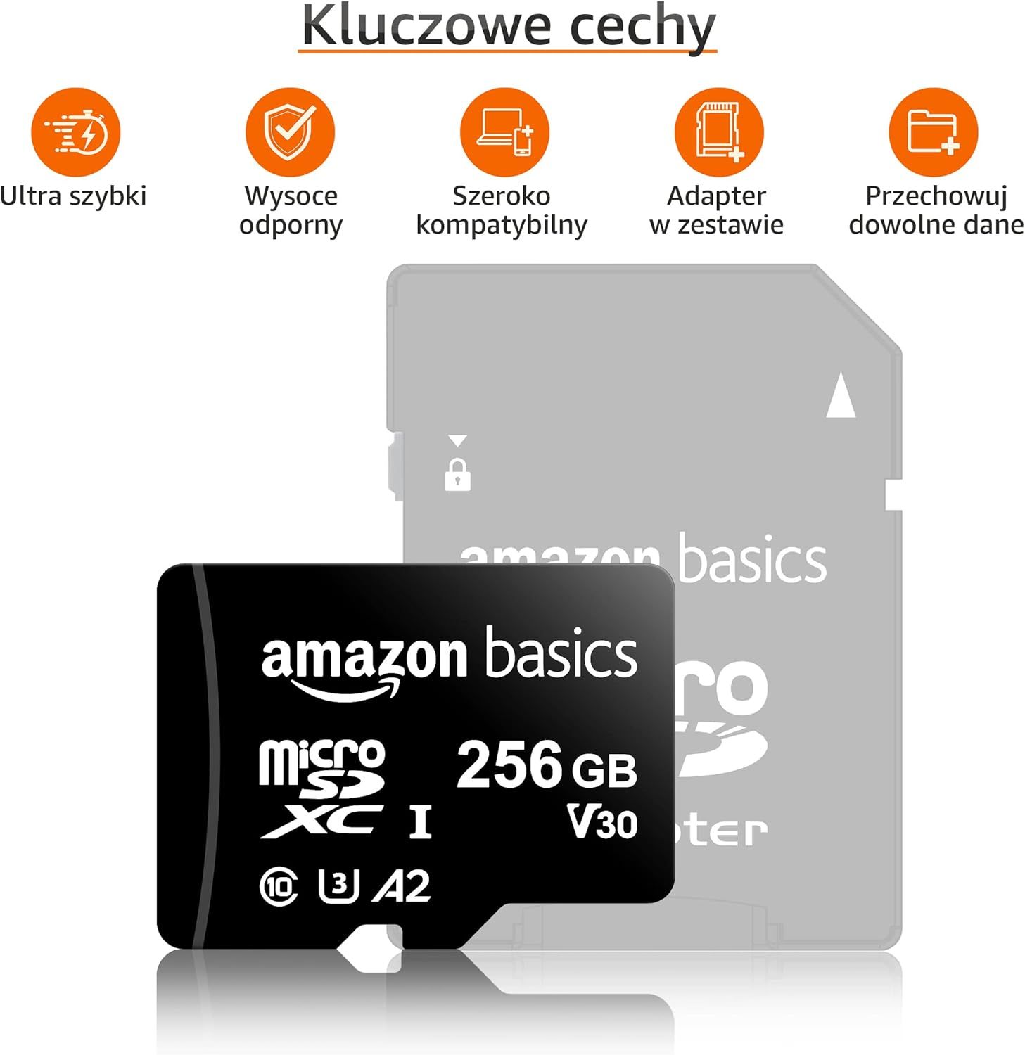 Karta microSD Amazonbasics LSMICRO256GU3 256 GB