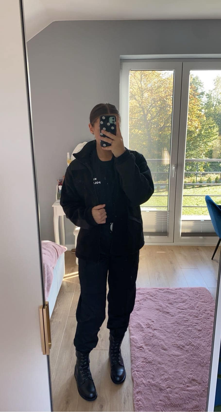 Mundur policyjny do szkoły mundurowej/liceum spodnie beret buty 39