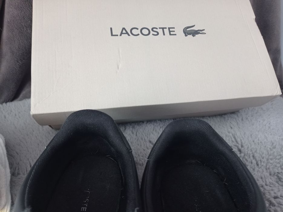 Buty Lacoste Chaymon rozmiar 45 czarne j. Nowe skórzane skóra męskie