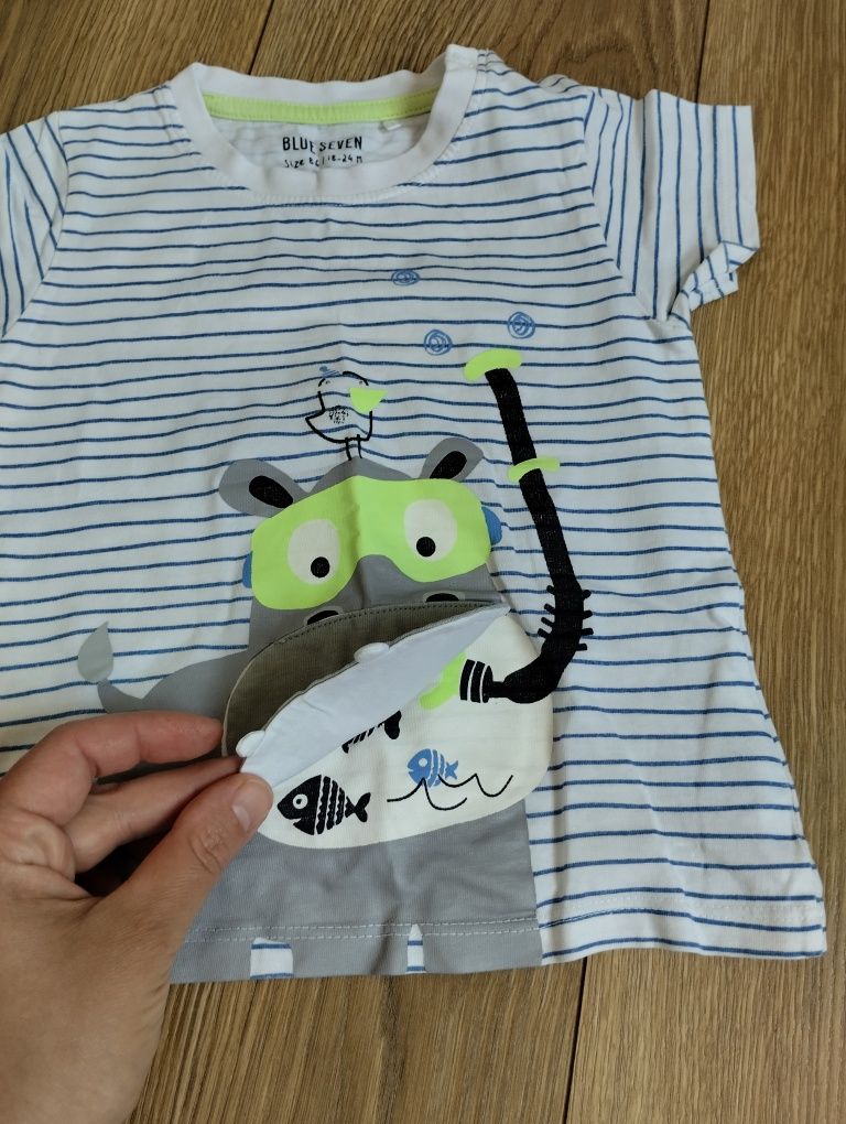 Bluzka t shirt koszulka 2pack 86 chłopiece