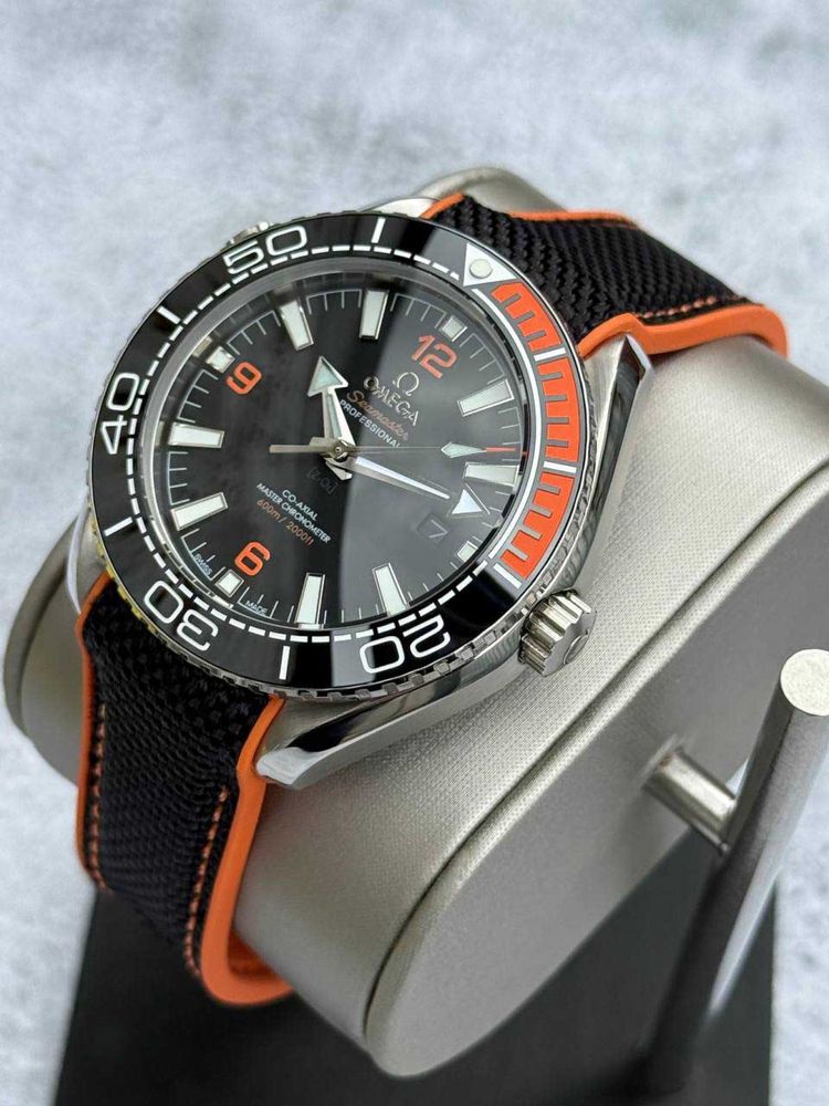 Часы Omega Planet Ocean Black Orange Bezel Watch