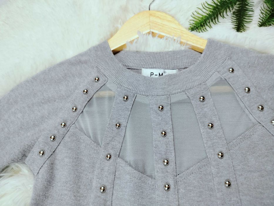 Damska szara sukienka ołówkowa w rozmiarze M 38 wiskoza