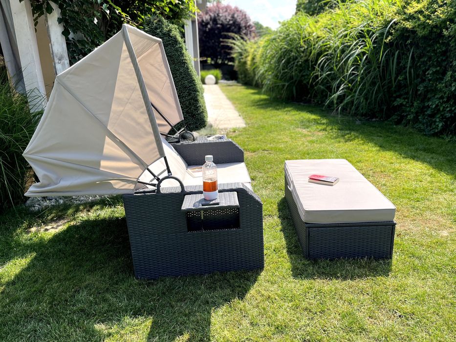 leżak CAPRI sofa pufa technorattan łóżko 2 kolory