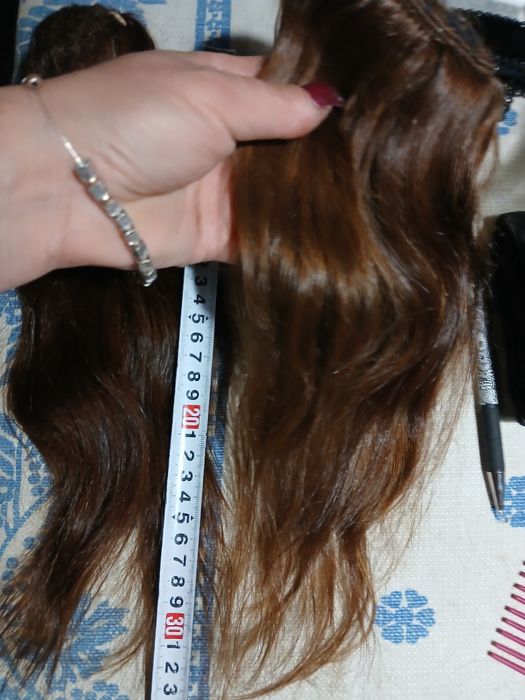 Нефарбоване волосся 35 см шиньон