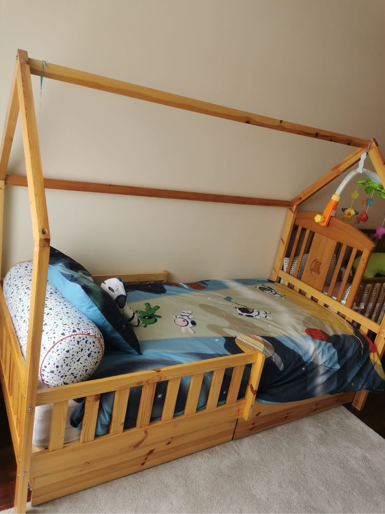 Cama c/ 2 gavetas de arrumação