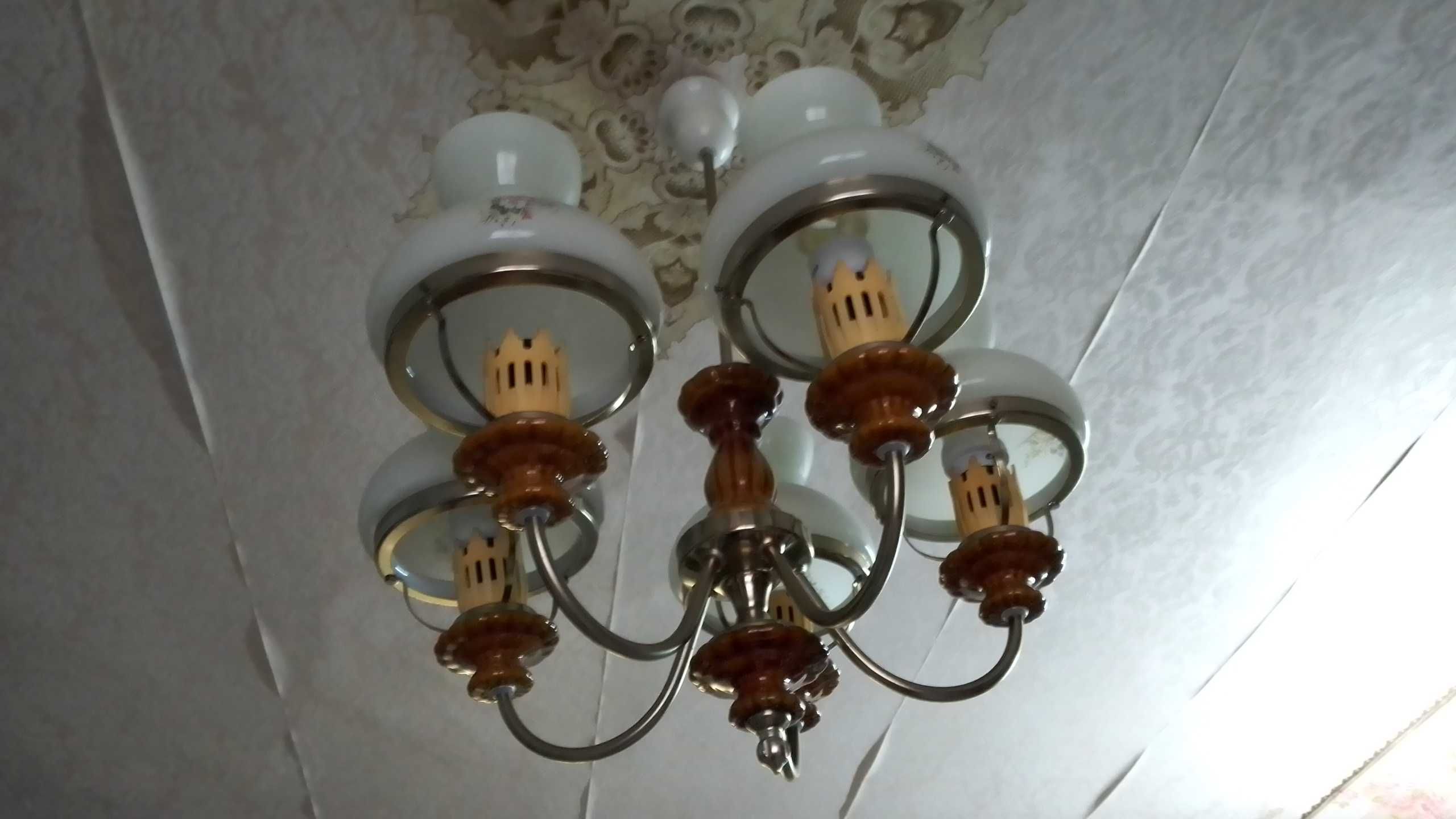 Люстра советская пятирожковая