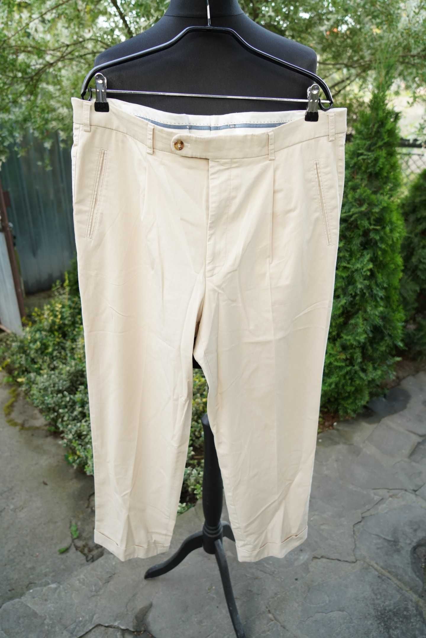 Hiltl męskie spodnie chino chinosy bawełniane 56 XXL 2XL